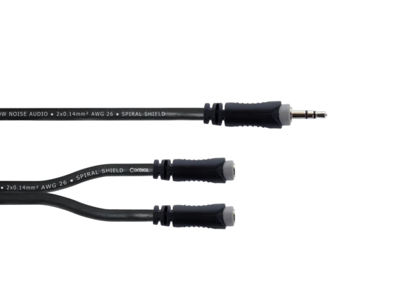 Cordial Ey 0.3 Wyy, 3.5Mm, Männlich, 2 X 3.5Mm, Weiblich, 0,3 M, Schwarz