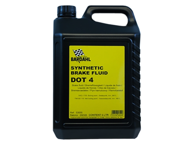 Bardahl 5 Ltr. DOT4 Bremsevæske Synt. | Bilvård & Biltillbehör - Utvändiga utrustning för bilar - Tillsatser & Vätskor | GameStuff