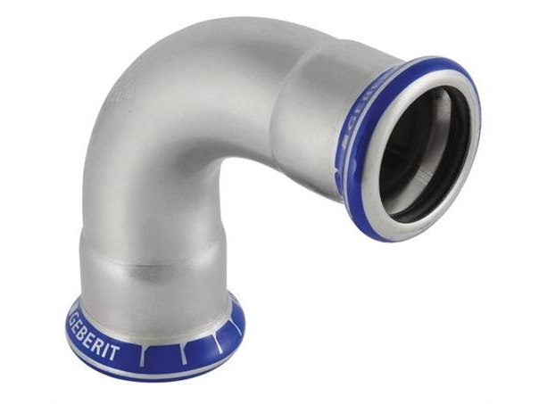 GEBERIT Böjning 90 grader rostfri 108 mm hylsa / hylsa mapress | VVS Artiklar - Rör & Kopplingar - Tryckrör och rördelar | GameStuff
