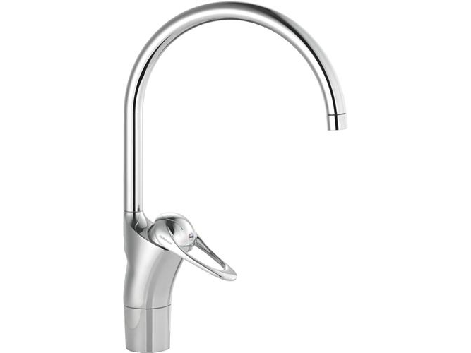Fmm - Mora Fmm9000e Ii Etgrebs Køkkenarmatur Med C-Svingtud 233 Mm I Krom Og Soft Closing System Og Keramisk Tætning