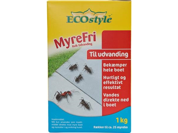 Ecostyle Myrefri Kvik Udvanding Opblandes Med Vand I Vandkande Og Udvandes Direkte Ned I Myreboet Og På Myrernes Gangarealer.