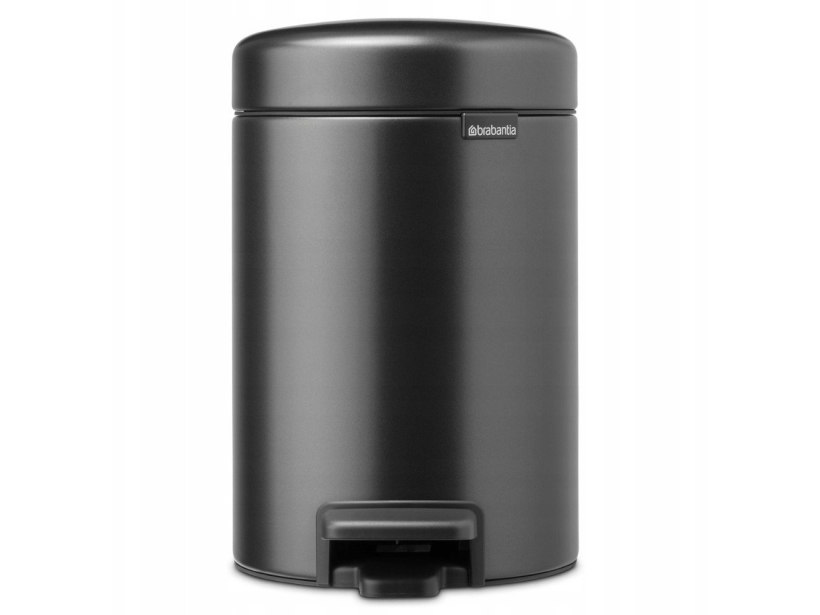 Brabantia atkritumu tvertne ar pedāli NewIcon. 3l. confident pilka