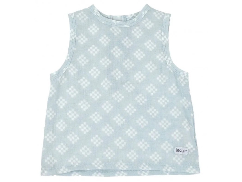 Akcija! Lodger Tank Topper Tribe Muslin vasaras mazuļu krekliņš bez piedurknēm Ice Flow 74 cm TP 105_74