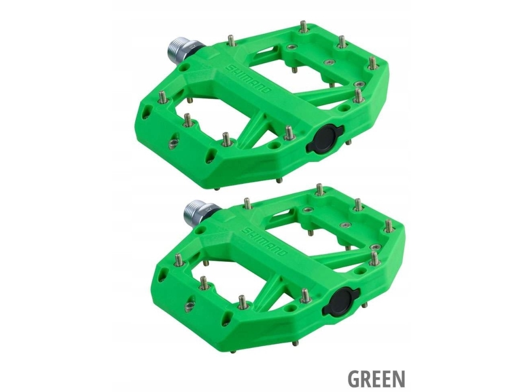 Shimano PD-GR400 Flat Pedal polkimet, grønn