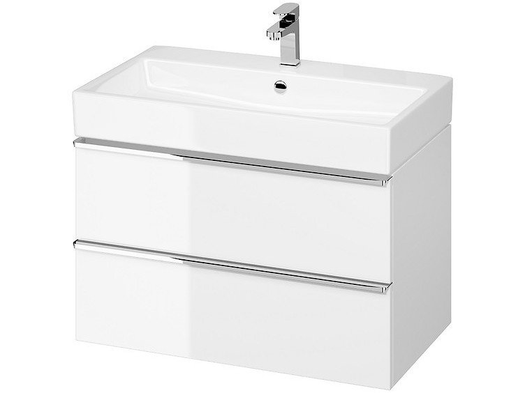 Cersanit S522-024 Szafka Podumywalkowa Virgo 80 Biała Uchw Chrom Znont // Cer.Virgo-80-Biała-Uch-Ch