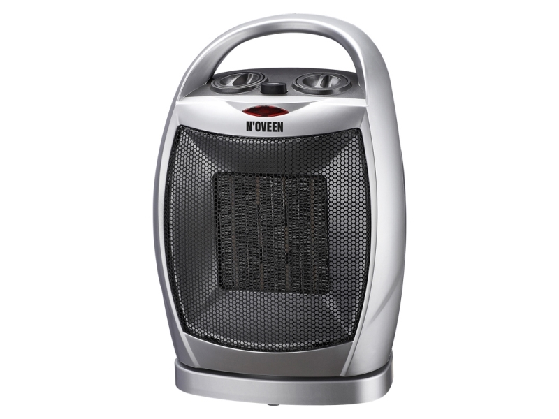 Noveen PTC09, Blæser med elektrisk områdevarmer, Keramisk, Indendørs, Gulv, Bord, Grå, 1500 W
