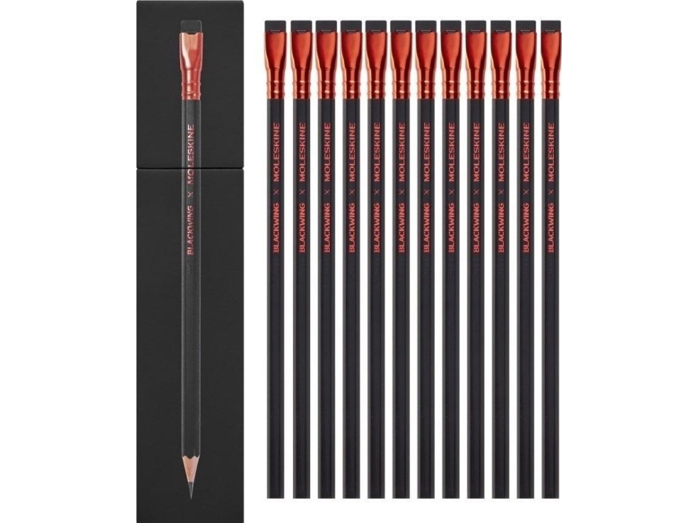 Blackwing X Moleskine Sæt Med 12 Bløde Blyanter
