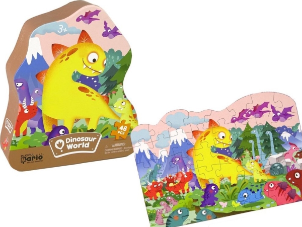Leantoys Puzzle Dinosaurier Vulkan 48 Teile