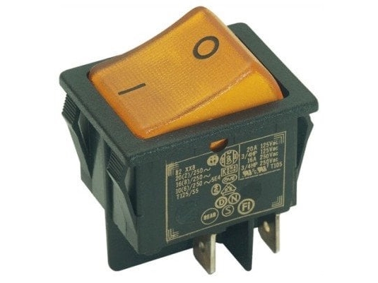 Bachmann Vippekontakt Serie 3652, Kontakt, Belastet, 2-Polet, Sort/Gul