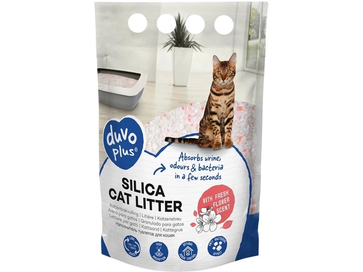 Duvo+ Premium silikonipitoinen kissanpentue Kukat 2kg 5L