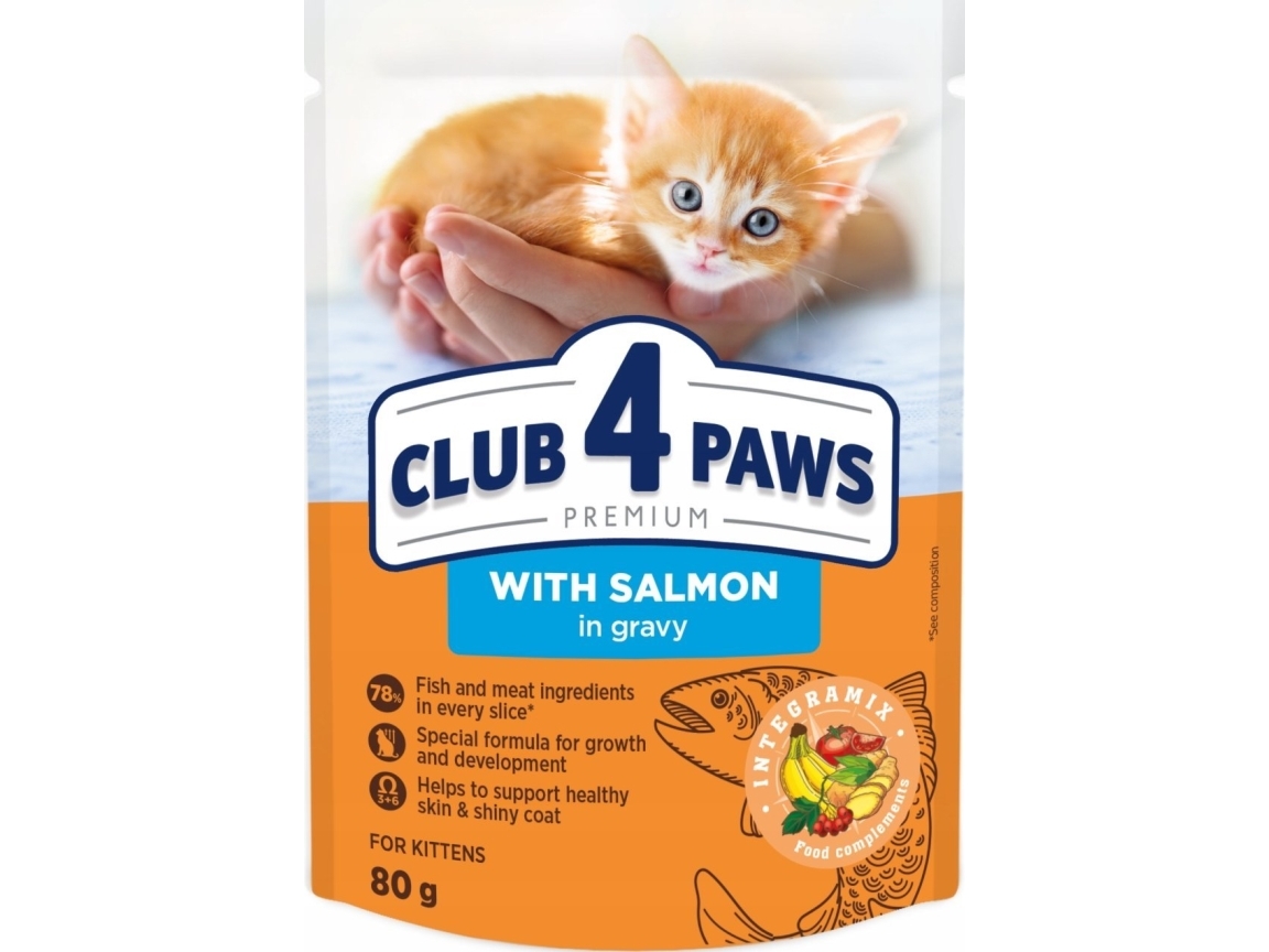 Synthesis Club4³ Cat Beutel 80G Kitten Salmon In Sauce /24