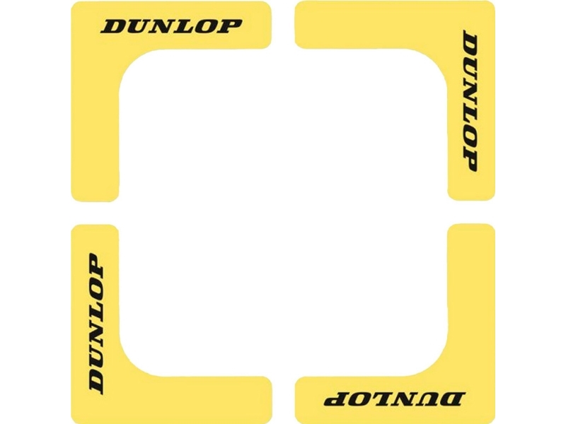 Corners for tennis court DUNLOP 8pcs yellow
