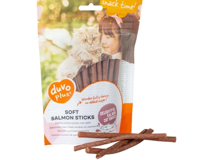 Duvo+ Soft Sticks lakse-godbid til kat 50 g
