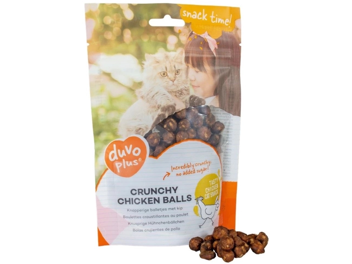 Duvo+ Crunchy Balls kattesnack kylling 50 g