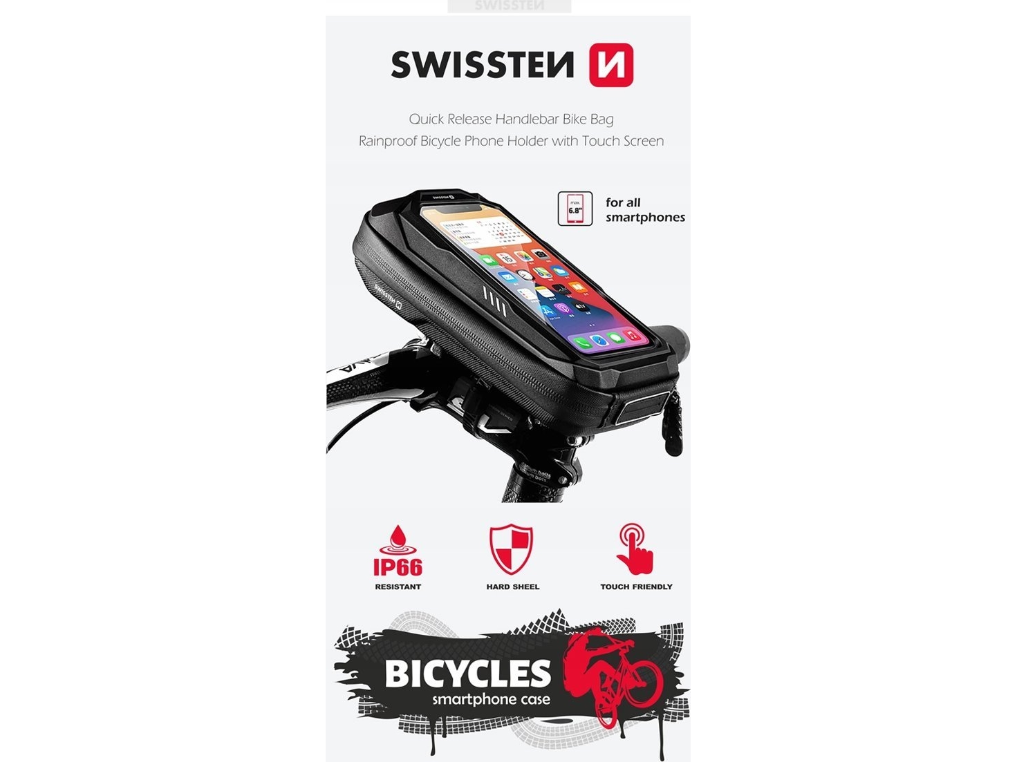 Swissten Atsparus Vandeniui Bike Holder 4