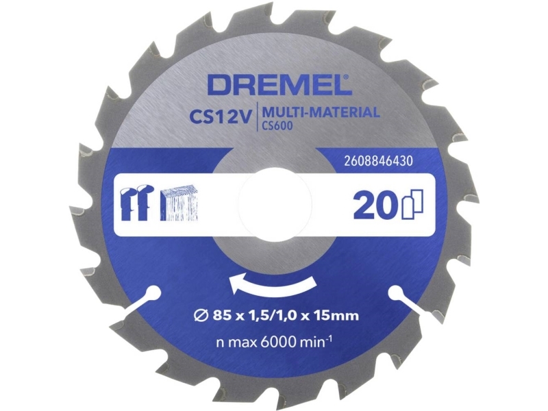 Dremel Dremel Multi Material Kreissägeblatt 85Mm Cs600 2608846430​ Rundsavblad 1 Stk