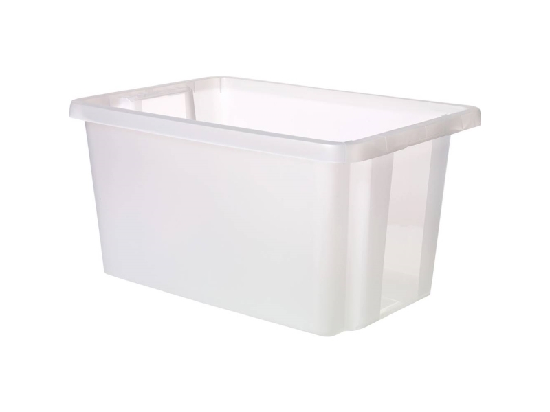 Curver 225404 Drehstapelbehälter Essentials Drehstapelbox 45L, Transparent Stapelbar Transparent 1 Stück
