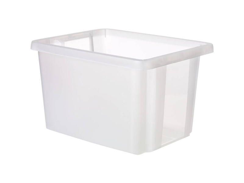 Curver 225497 Drehstapelbehälter Essentials Drehstapelbox 26L, Transparent Stapelbar Transparent 1 Stück