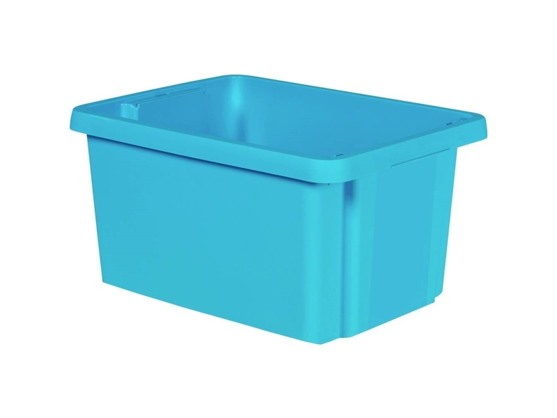 Curver 225366 Aufbewahrungsbox Essentials Drehstapelbox 16L, Blau Blau 1 St