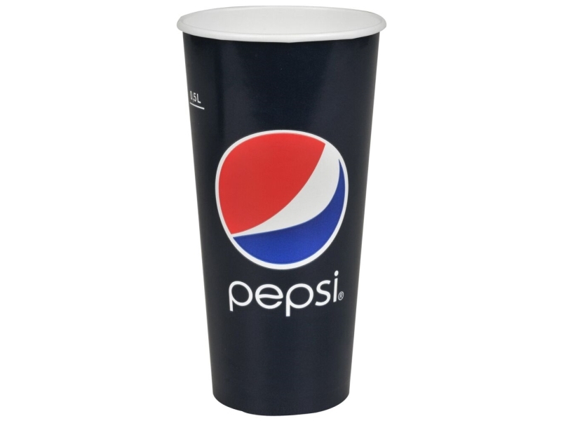 Papbæger, Pepsi, 17Cm, Ø9cm, 50 Cl, 60 Cl, Blå, Pap/Pe