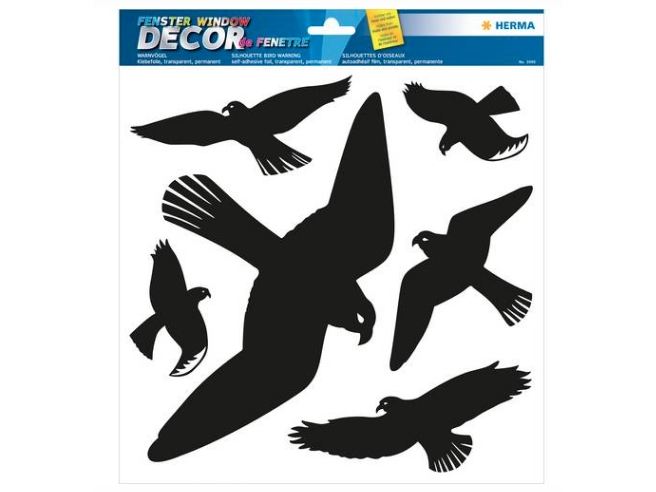 HERMA - Dekorationsbindemedel - warning birds - 30 x 30 cm - svart - film | Foto och video - Videoövervakning - Övervakningstillbehör | GameStuff