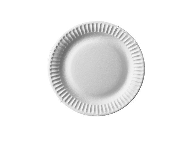 Papstar 11171, Tallrik, Rund, Kartong, Vit, Monokromatiskt, 100 styck | Catering - Engångsservis | GameStuff