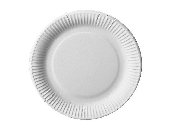 Papstar 11181, Tallrik, Rund, Kartong, Vit, Monokromatiskt, 100 styck | Catering - Engångsservis | GameStuff