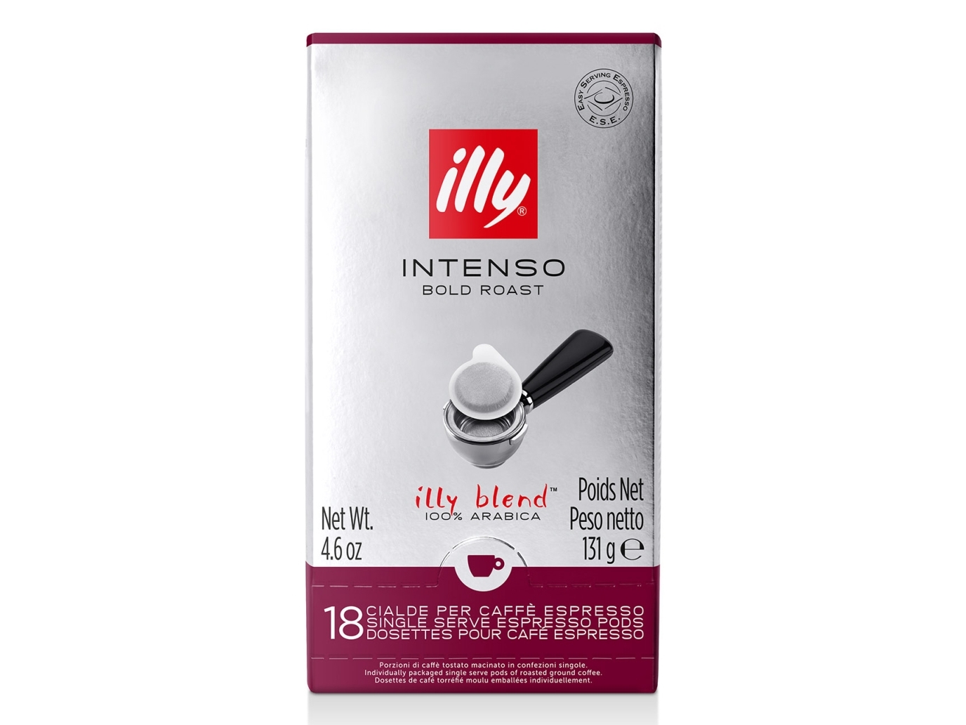 Illy 7999, Kaffe pute, Espresso, Mørkbrent, Easy Serving Espresso pod (E.S.E.), 18 kopper, 24 måned(er)