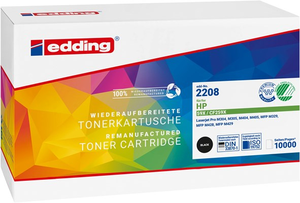 Edding Toner Edd-2208 Schwarz Kompatibel Zu Hp 59X (Cf259x)