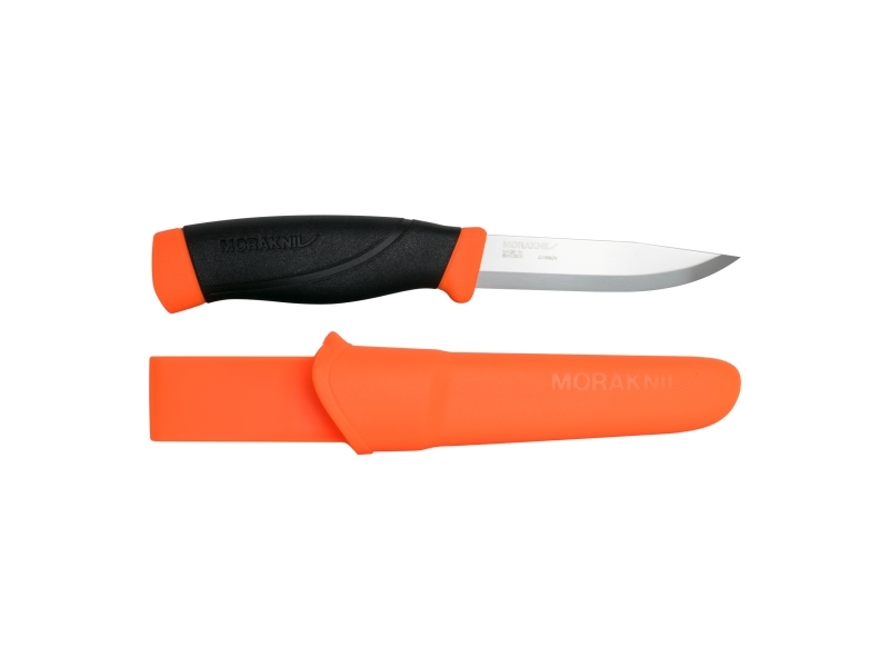 Morakniv 12211, Enkelt, Jagtkniv, Dråbepunkt, Kulstofstål, Termoplastisk elastomer (TPE), Orange