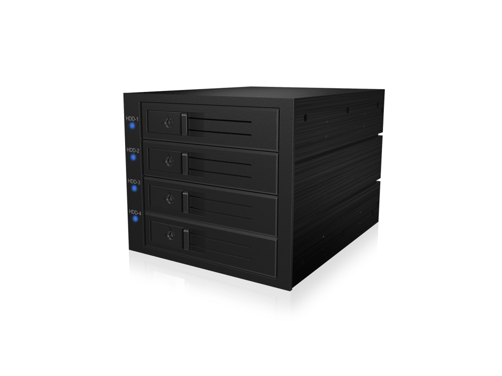 Icy Box Ib-574Ssk-12G, 8,89 Cm (3.5"), Motherboard, Sort, 3.5", Sata Iii, Serial Attached Scsi (Sas), Aluminium, Plast, Stål