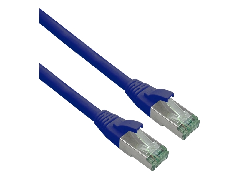 Helos 363698, 10 M, Cat7, S/Ftp (S-Stp), Rj-45, Rj-45, Blå