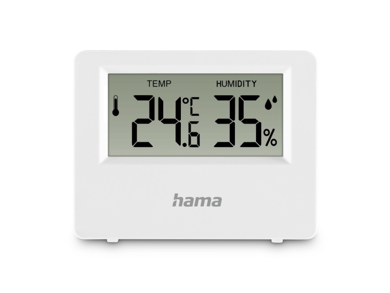 Hama 00222222, Elektronisk Miljøtermometer, Indendørs, Digital, Hvid, Plast, Bord