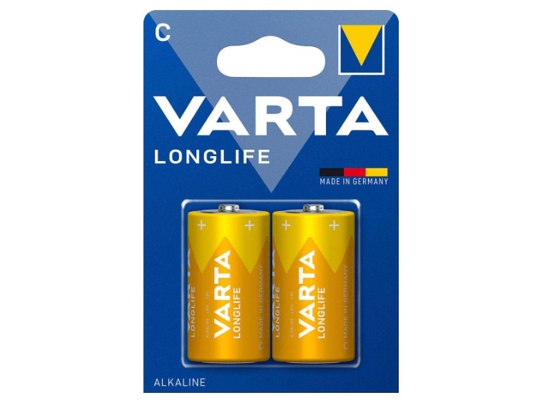Varta 04114 101 422, LR14, Alkalisk, 1,5 V, 2 styck, Gul, Tyskland | EL Artiklar - Batteri - Uppladdningsbara batterier | GameStuff