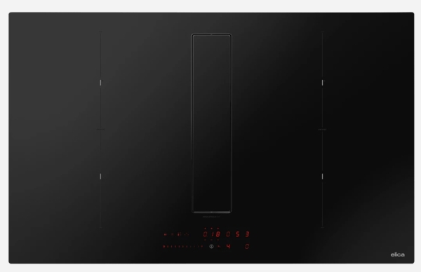 Elica Nikolatesla Fit Xl Raw, Schwarz, Integriert, 83 Cm, Zonen-Induktionskochfeld, Glas, 4 Zone(N)
