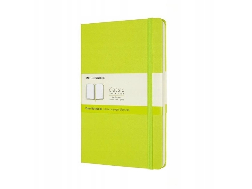 Moleskine Classic Hard Cover Notebook Large Lemon Green Plain