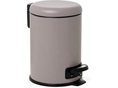 Wesco Wäschekorb Pedal Bucket 3L Nordic Edelstahl/Braun 8411801235331