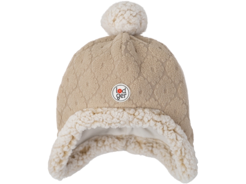 Akcija! Lodger Hatter Folklore merino vilnas cepure Beige 6-12m HTM 630_6-12