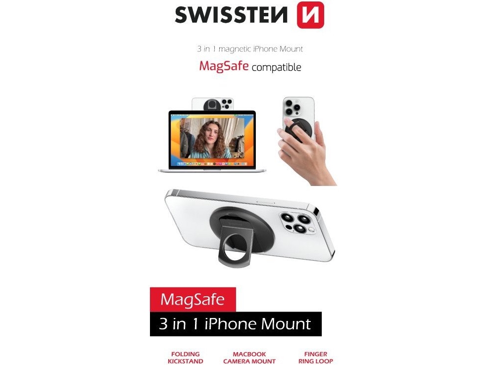 Swissten Swissten 3-I-1 Magstick Iphone-Holder