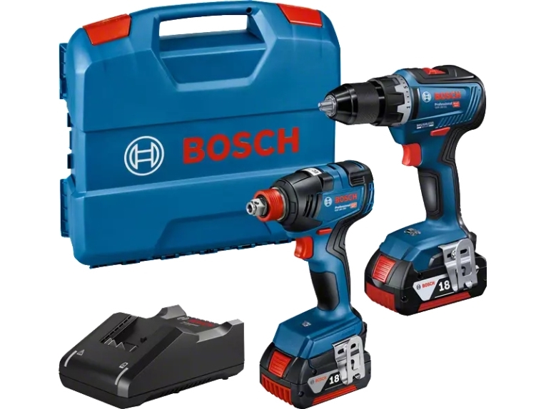 Bosch AKKUSÆT 18V GDX/GSR 2X4,0AH L-CASE | Elverktyg - Prof. Akku verktyg - Borrmaskiner & Skruvdragare | GameStuff