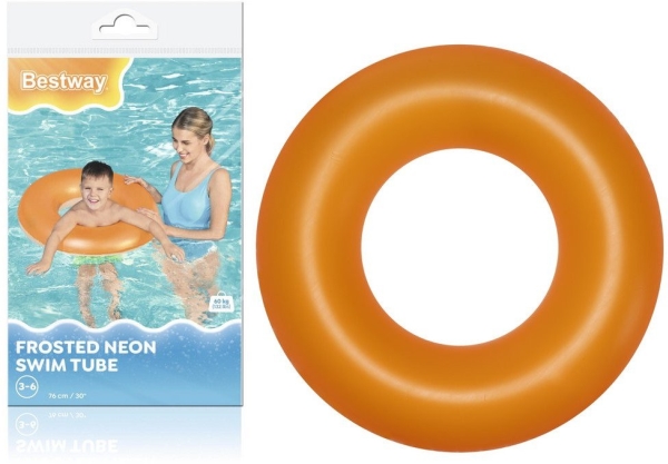 Uppblåsbar simring orange 76 cm Bestway 36024 | Trädgården - Pools & Vatten spel - Badvingar & badringar | GameStuff