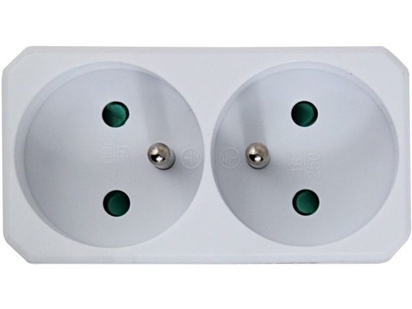 ELK305W Esperanza elektrisk 2gangs splitter hvid