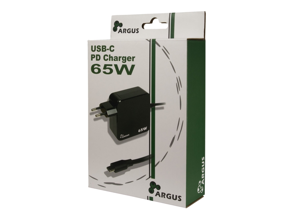 Inter-Tech Pd-2065 - Strømforsyningsadapter - 65 Watt - 3.25 A - Pd 3.0 (Usb-C)