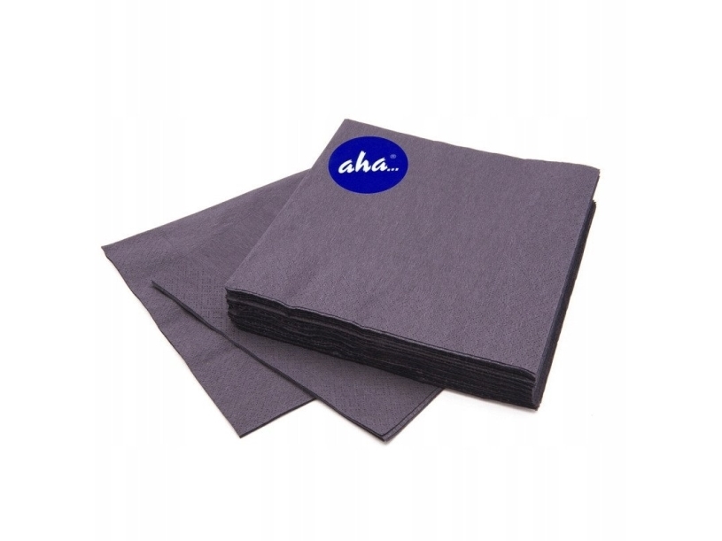 Aha Servietter Aha 3-Lags 1/4 Fold 33X33 Cm 20 Stk Sort