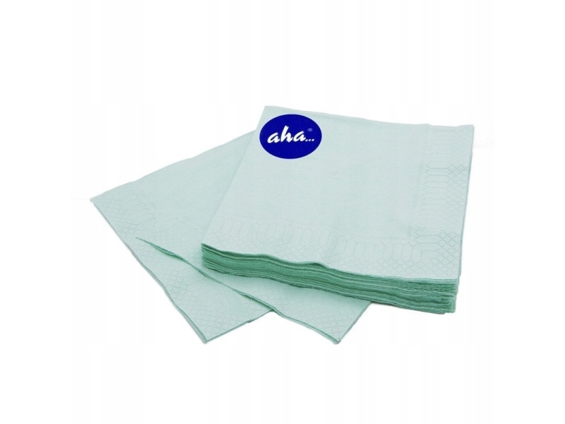 Aha Servietter Aha – 3-Lags, Foldning 1/4, 33X33 Cm, 20 Stk., Pastel Turkis/Grøn