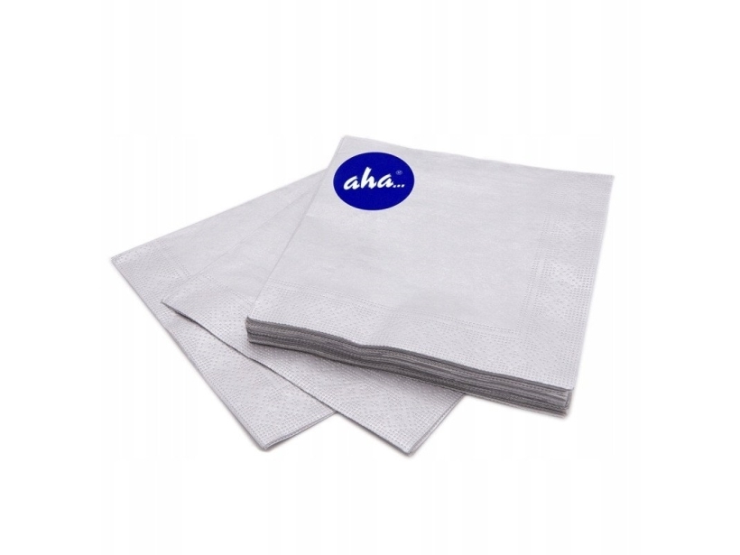 Aha Servietter Aha, 3-Lags, 1/4-Foldning, 33X33 Cm, 20 Stk., Pastelgrå