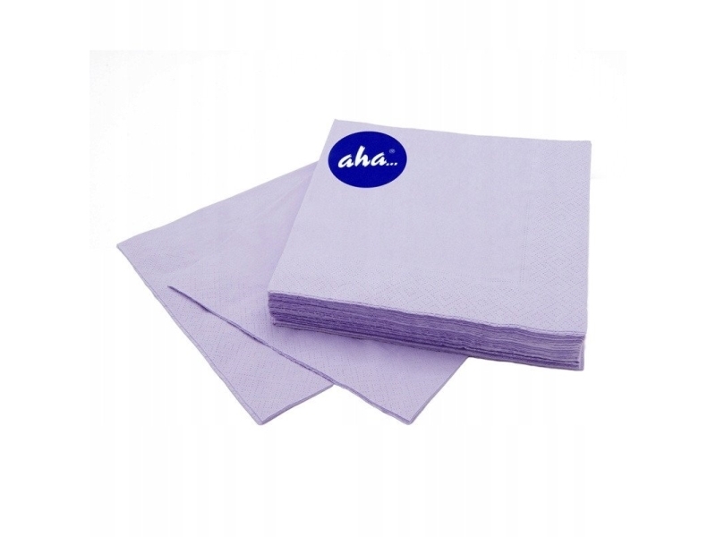 Aha Servietter Aha, 3-Lags, 1/4-Fold, 33X33 Cm, 20 Stk., Pastelfarvet Lilla