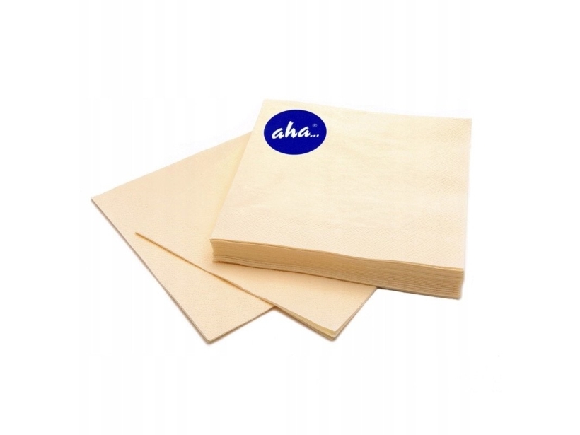 Aha Servietter Aha, 3-Lags, 1/4-Fold, 33X33 Cm, 20 Stk., Champagne