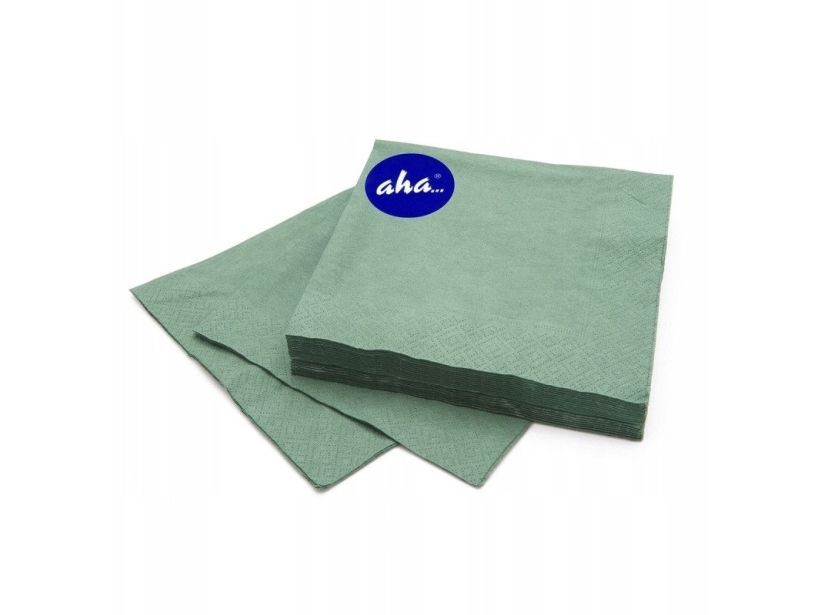 Aha Servietten 3-Lagig, 1/4 Gefaltet, 33 X 33 Cm, 20 St., Grün