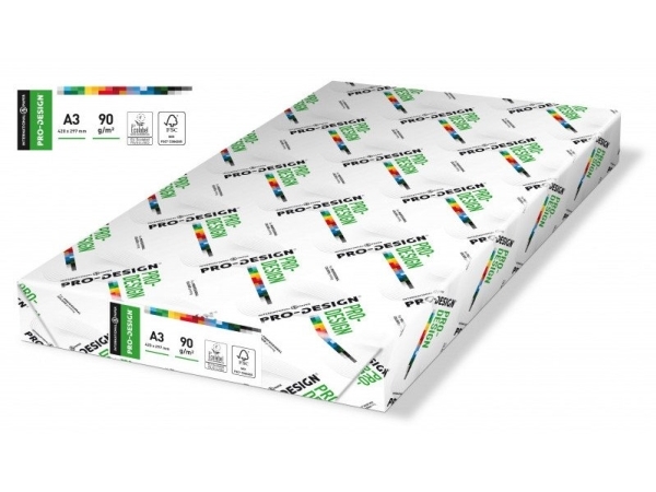 Pro-Design kopipapir PRO-DESIGN FSC klasse A++ A3 168CIE 90 g/m² 500 ark